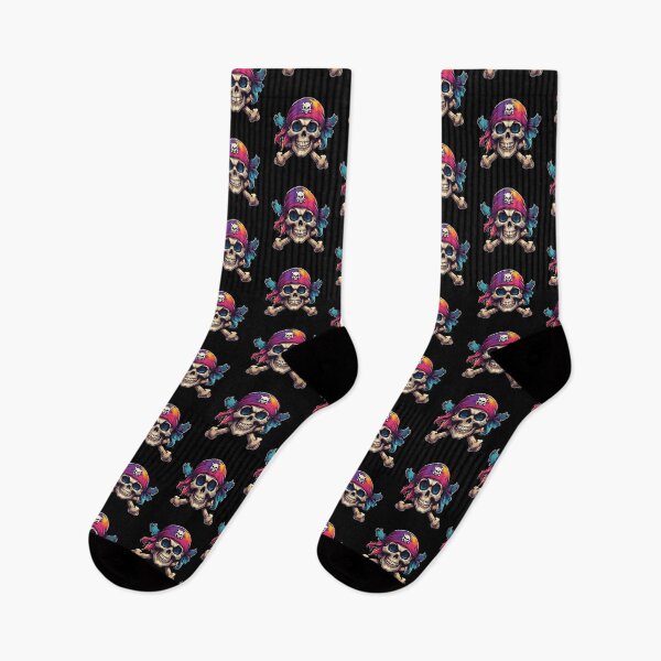 Item preview, Pirate Skul and Bones, Psychedelic Head Scarf Design designed and sold by Burn-Ego.