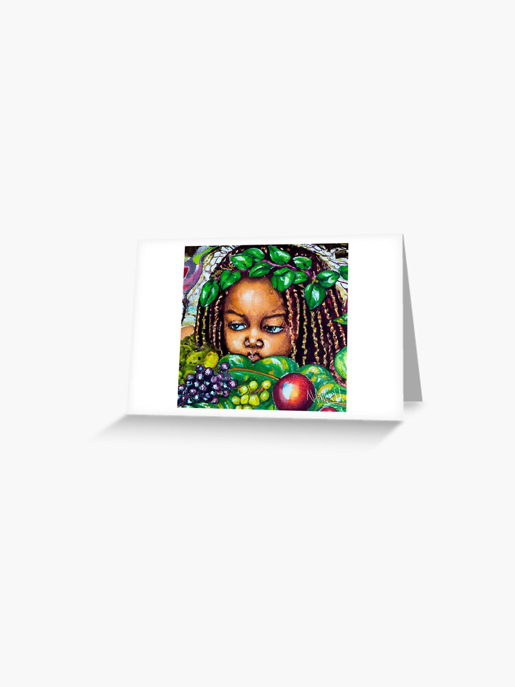 Greeting Card, Siphiwe Ngwenya's Royal African Child 36 designed and sold by Siphiwe Ngwenya The Founder