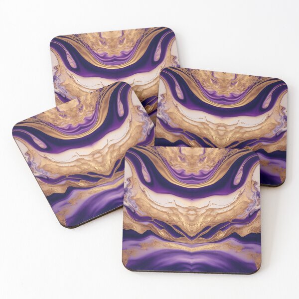 Item preview, Abstract Golden Purple Marble designed and sold by RinaGArt.