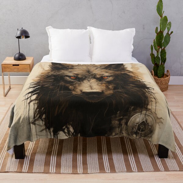 Item preview, The artwork presents a drawing of a werewolf on an ancient background designed and sold by Piotrek0001.