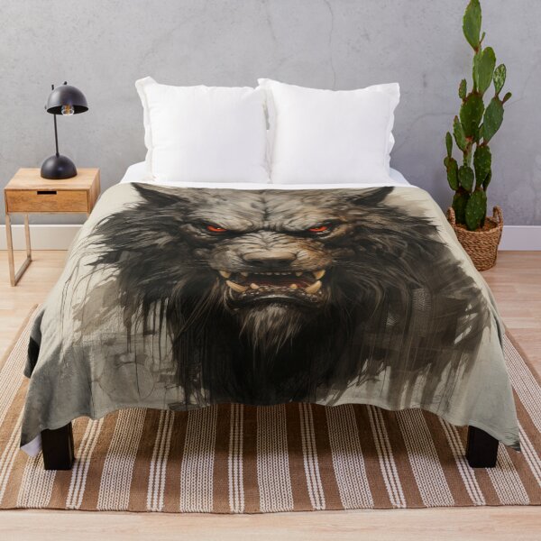 Item preview, The artwork presents a drawing of a werewolf on an ancient background designed and sold by Piotrek0001.