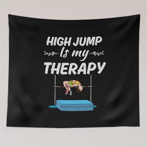 Item preview, High jump is my therapy, high jumper sport fan saying designed and sold by NBSStore.