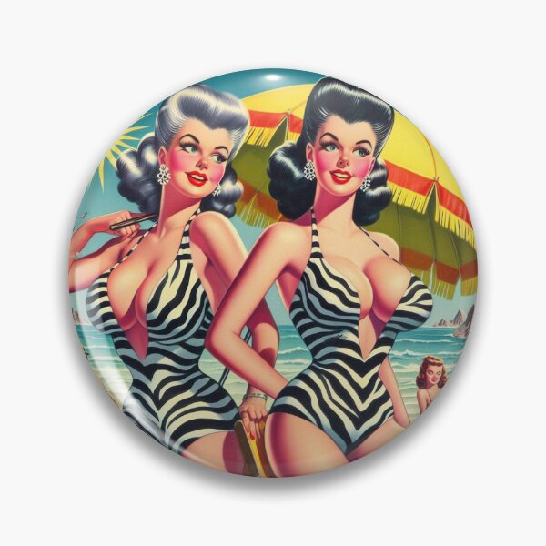 Item preview, Vintage Zebra Print Pin Ups designed and sold by PulpVintage.