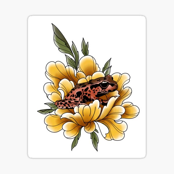 Item preview, Frog in flower  designed and sold by beccamanse.