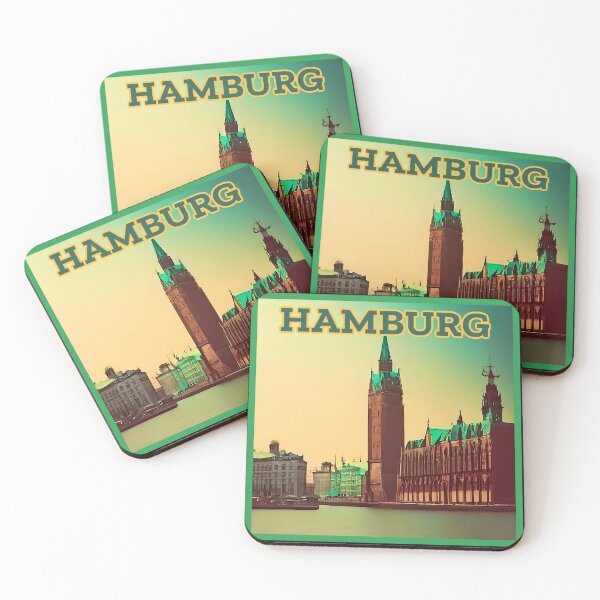 Item preview, Architectural landscape of Hamburg, germany. Retro Hamburg travel design. designed and sold by Unitepeople.