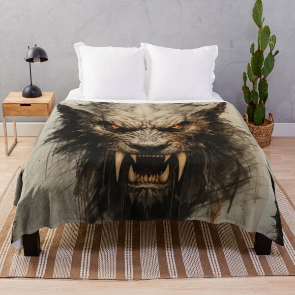 Item preview, The artwork presents a drawing of a werewolf on an ancient background designed and sold by Piotrek0001.
