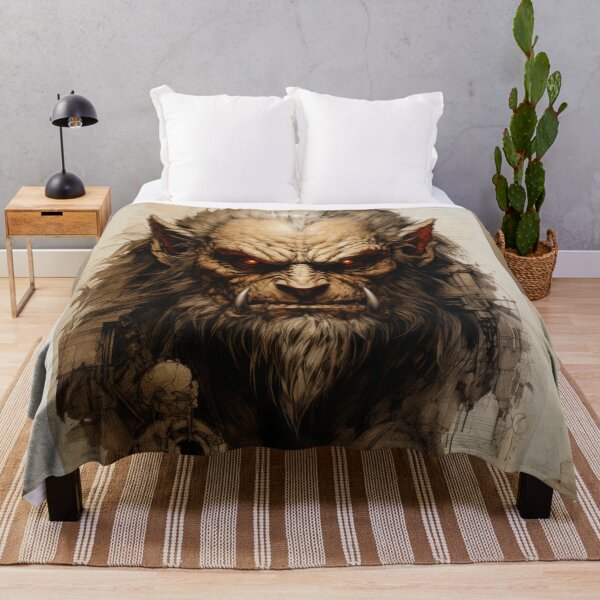 Item preview, The artwork presents a drawing of a werewolf on an ancient background designed and sold by Piotrek0001.