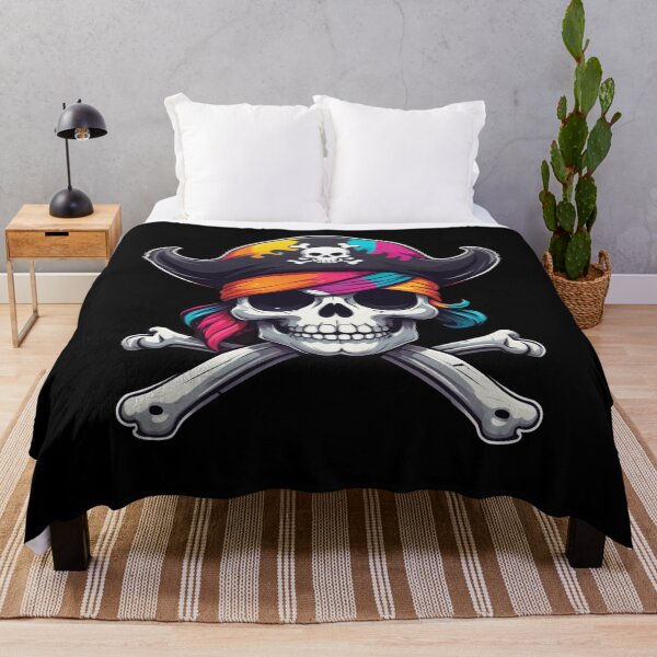 Item preview, Pirate Skul and Bones, Rainbow Colors Design designed and sold by Burn-Ego.