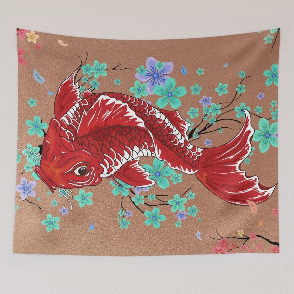 Item preview, Japan Red Koi Fish Illustration designed and sold by maulaniism.