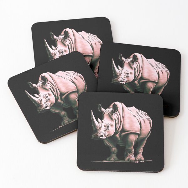 Item preview, Rhinoceros Power and Strength of Africa Pink designed and sold by Aquillashop.