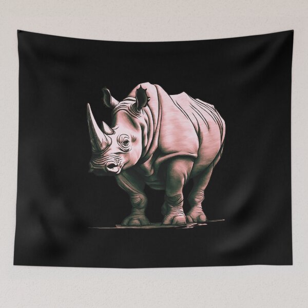 Item preview, Rhinoceros Power and Strength of Africa Pink designed and sold by Aquillashop.