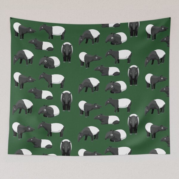 Item preview, Malayan Tapir Cartoon Cute Animal designed and sold by SUPERHERON.