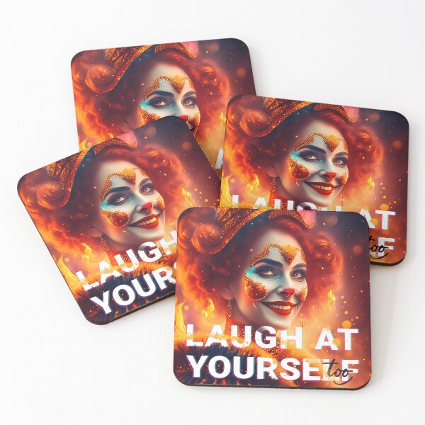 Item preview, Laugh at yourself too - Clown in fire designed and sold by BubblyDelight.