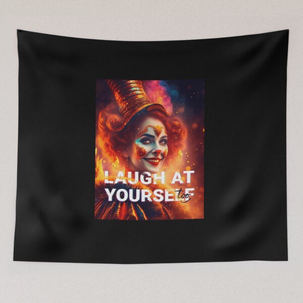 Item preview, Laugh at yourself too - Clown in fire designed and sold by BubblyDelight.