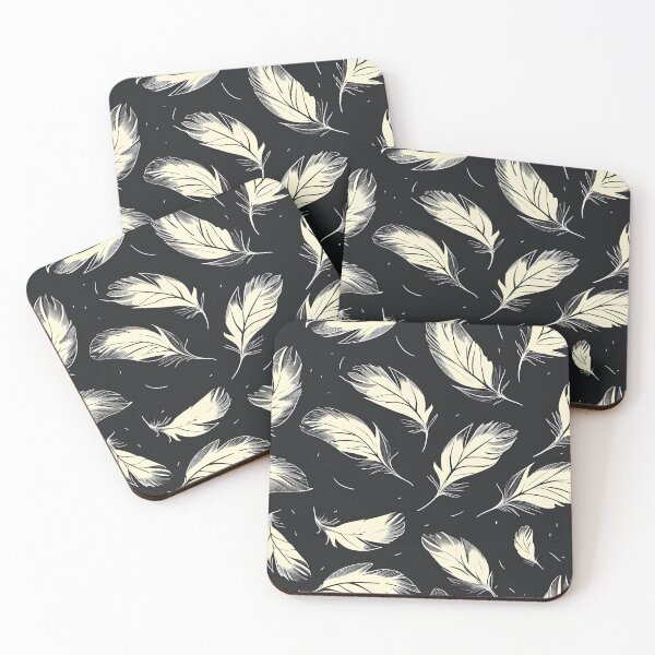 Item preview, Beautiful feathers design on a black background designed and sold by randrdesign.
