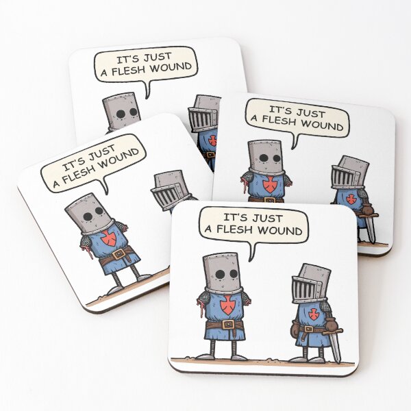 Item preview, Unstoppable Knight - It's Just a Flesh Wound designed and sold by MnDShirts.