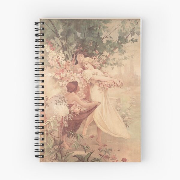 Item preview, Spirit Of Spring, (1894), by Alphonse Mucha. HIGH DEFINITION (Restored by Mindthecherry) designed and sold by MINDTHECHERRY.