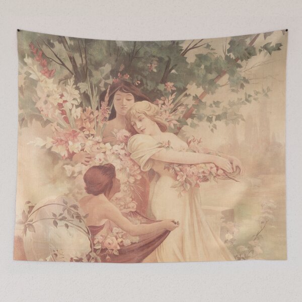 Item preview, Spirit Of Spring, (1894), by Alphonse Mucha. HIGH DEFINITION (Restored by Mindthecherry) designed and sold by MINDTHECHERRY.