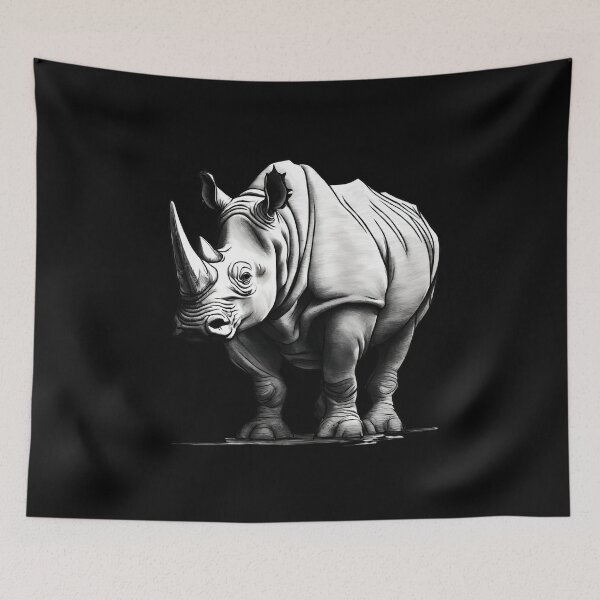 Item preview, Rhinoceros Power and Strength of Africa Gray designed and sold by Aquillashop.