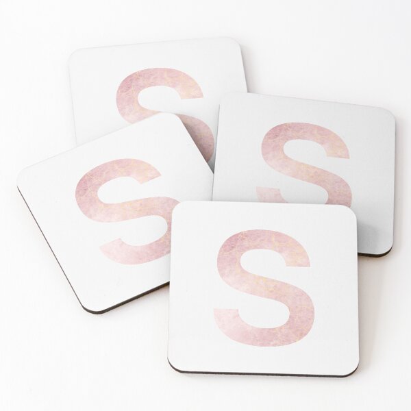 Item preview, Initial S with pink marble effect designed and sold by alessiazoe.