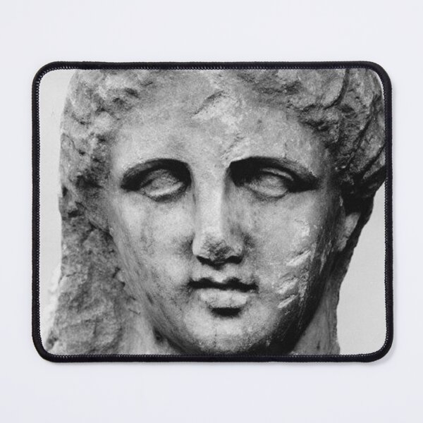Item preview, Marble head of a woman from a grave marker - greek attic designed and sold by Mapsart-.