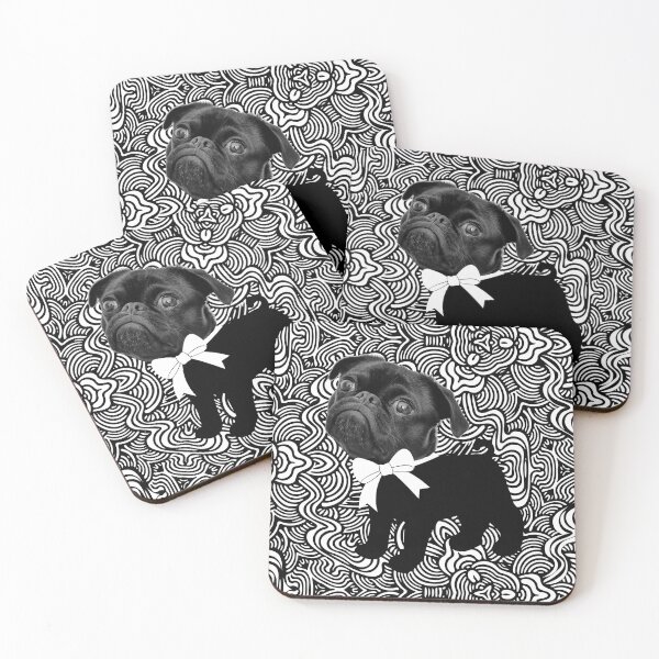 Item preview, Black and white pug designed and sold by GasconyPassion.