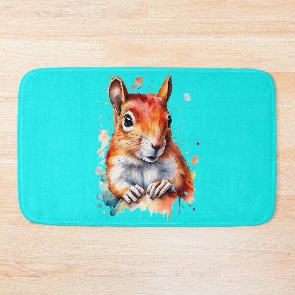 Item preview, Colorful Watercolor Funny Squirrel Portrait designed and sold by anyasevchenko.