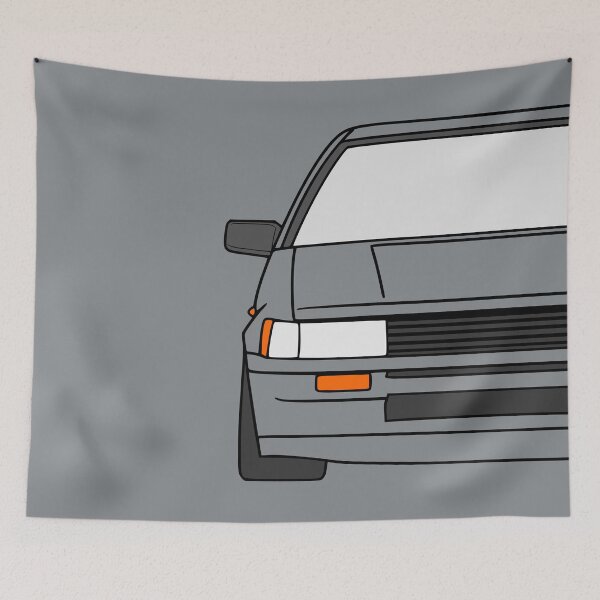 Item preview, Toyota Corolla AE86 black lined with colored parts designed and sold by EdimDesign.