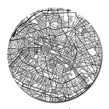 Artwork thumbnail, Paris city map by RiddikulusGraph