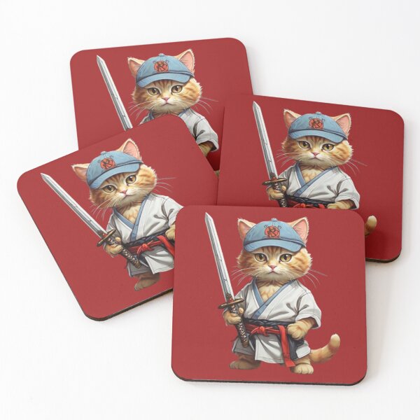 Item preview, swordsman cat designed and sold by Alexandra Vasconcelo.