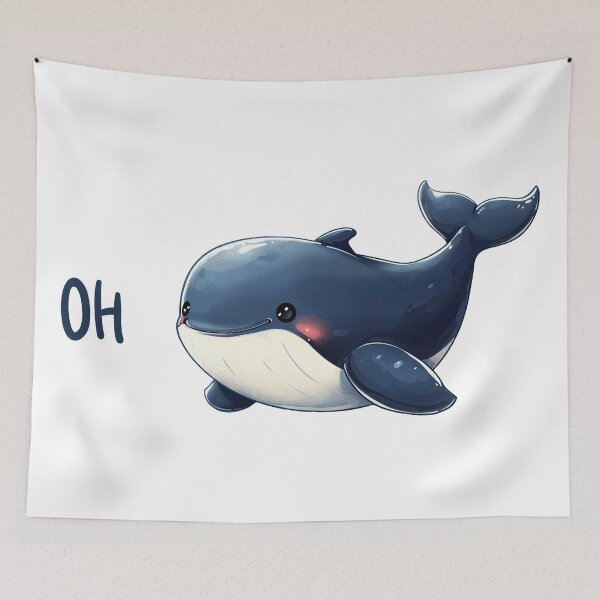 Item preview, Oh whale sticker <3 designed and sold by Daydreamsatdawn.
