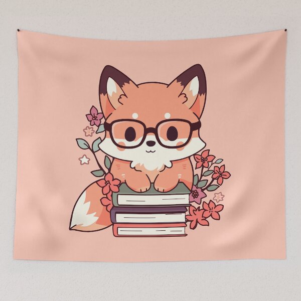 Item preview, Happy Book Lover Fox designed and sold by SweetClicks123.
