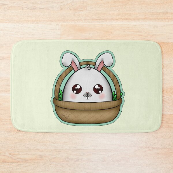 Item preview, cute white bunny easter designed and sold by Drawersofdraw.