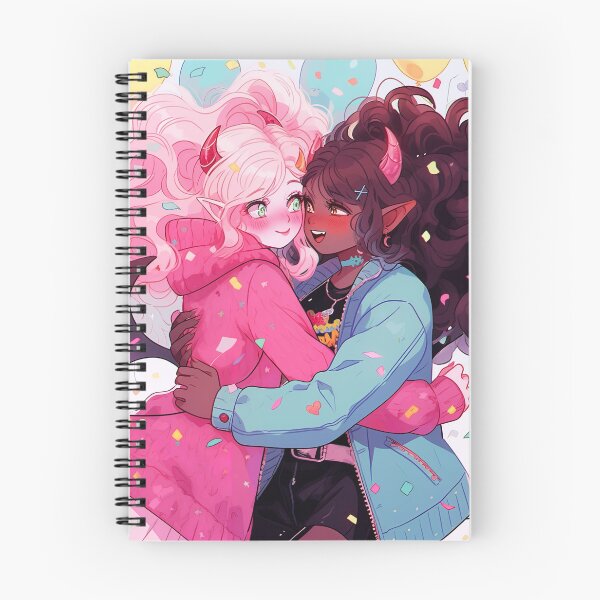Item preview, Kawaii Pastel Hugging Anime Girls designed and sold by bubblegoth.