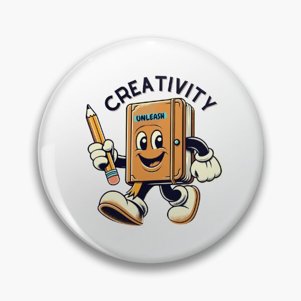 Item preview, Unleash Creativity Retro book cartoon character T-shirt designed and sold by Netroder.