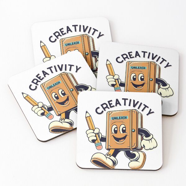 Item preview, Unleash Creativity Retro book cartoon character T-shirt designed and sold by Netroder.