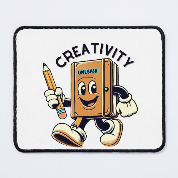 Item preview, Unleash Creativity Retro book cartoon character T-shirt designed and sold by Netroder.