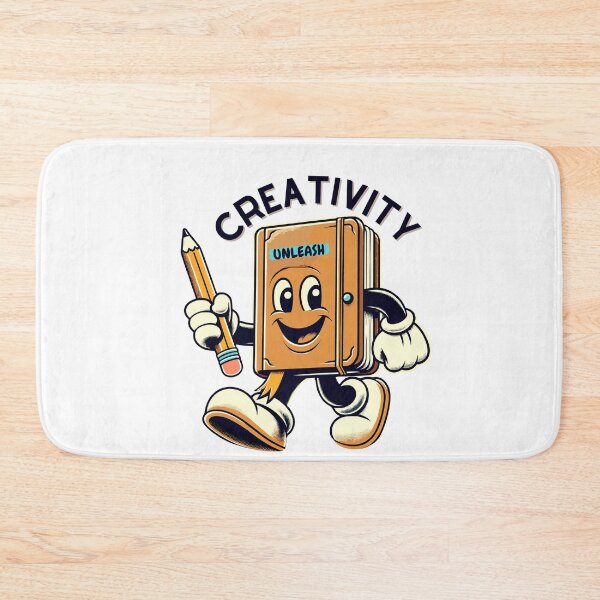 Item preview, Unleash Creativity Retro book cartoon character T-shirt designed and sold by Netroder.