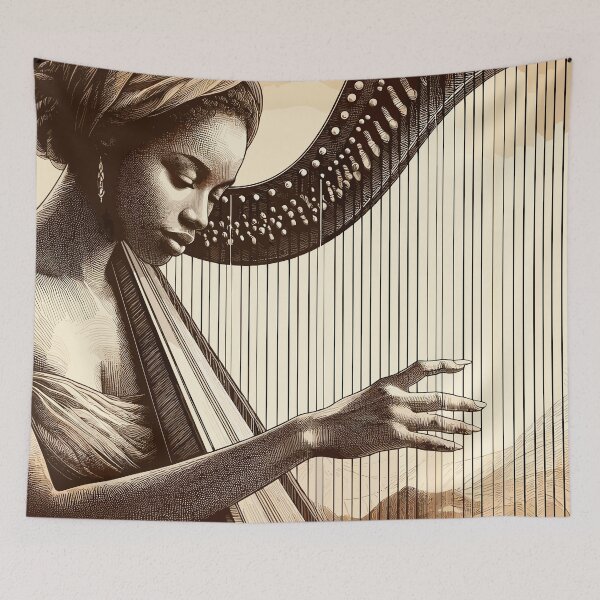 Item preview, Sepia Serenade of the Harp designed and sold by Artaverse.