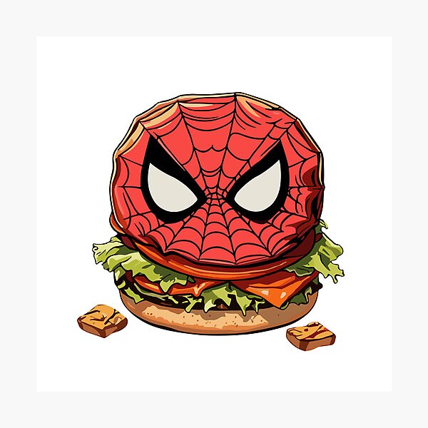 Item preview, Spider Whopper Frenzy │ Trendy Hilarious Comic Superhero Burger Crossover designed and sold by SpideyUniversz.