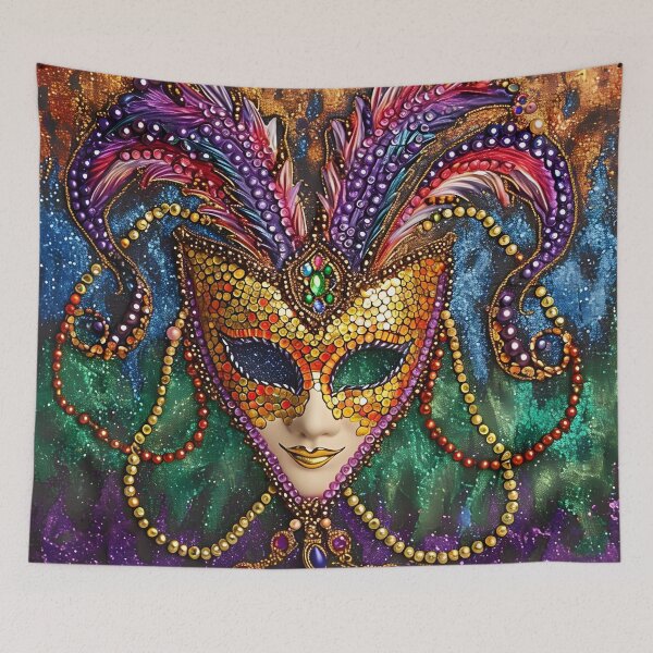 Item preview, Ornate Hearthstone abstract Mardi Gras mask designed and sold by dcrc.