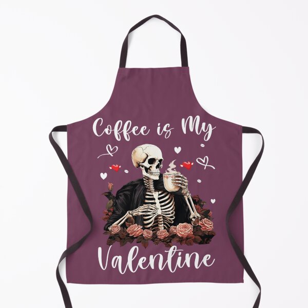 Item preview, Coffee is My Valentine Skeleton Skull Funny Valentine's Day designed and sold by skeastore.