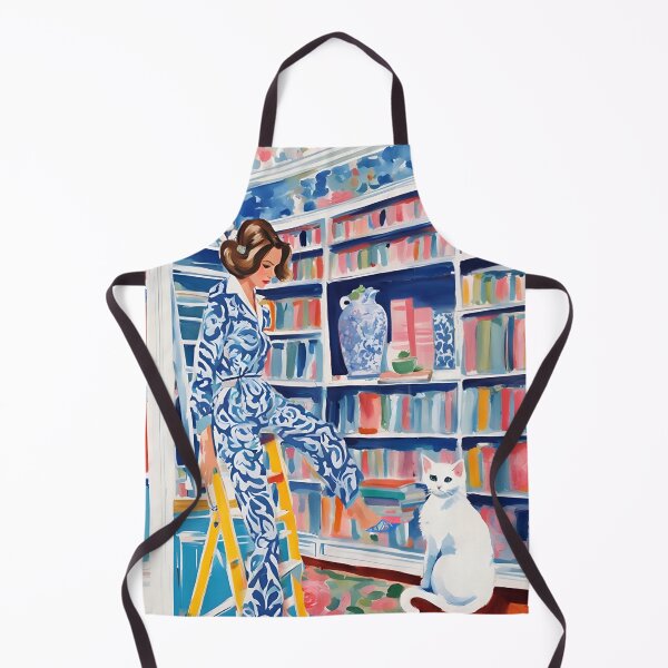 Item preview, In the library, whimsical preppy art designed and sold by SophieClimaArt.
