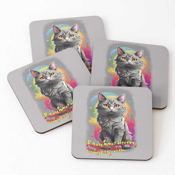Item preview,  Rainbow Purrs, Endless Fun - Funny Cat - Cat Lovers designed and sold by Ramzadeen.