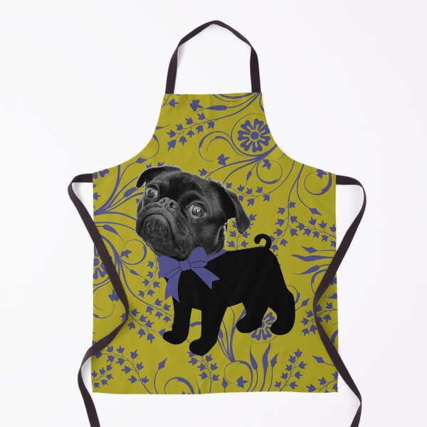 Item preview, Pug on mauve and green designed and sold by GasconyPassion.