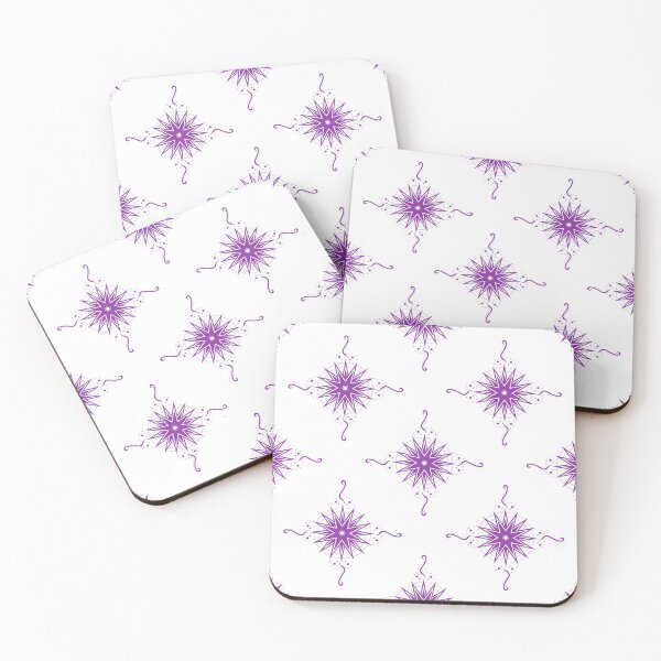 Item preview, Purple Stars and Ribbons on White Co-ordinate designed and sold by KathyLav.