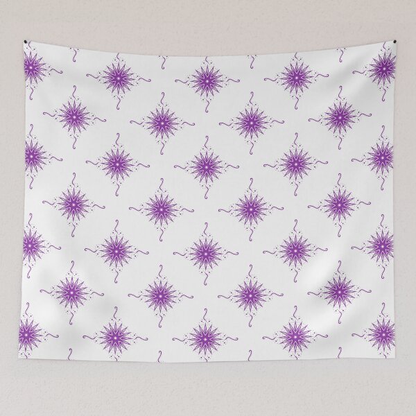 Item preview, Purple Stars and Ribbons on White Co-ordinate designed and sold by KathyLav.