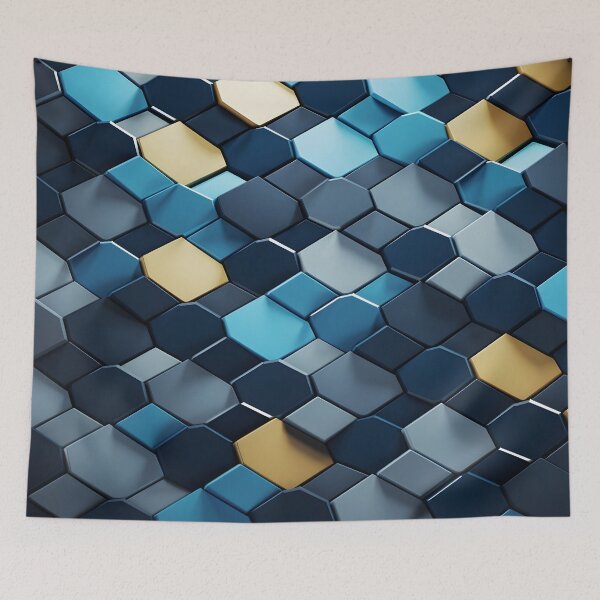 Item preview, 3 d textured hexagonal decorative print designed and sold by dcrc.