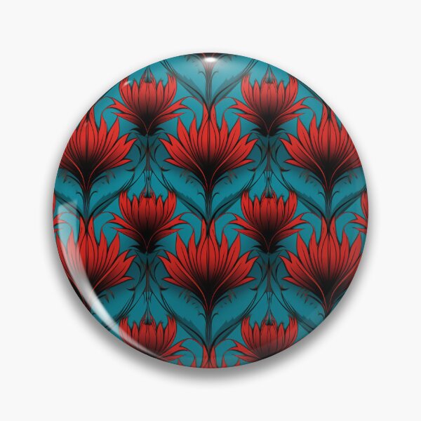 Item preview, Thistle Turquoise and Red designed and sold by Meeheemaha.