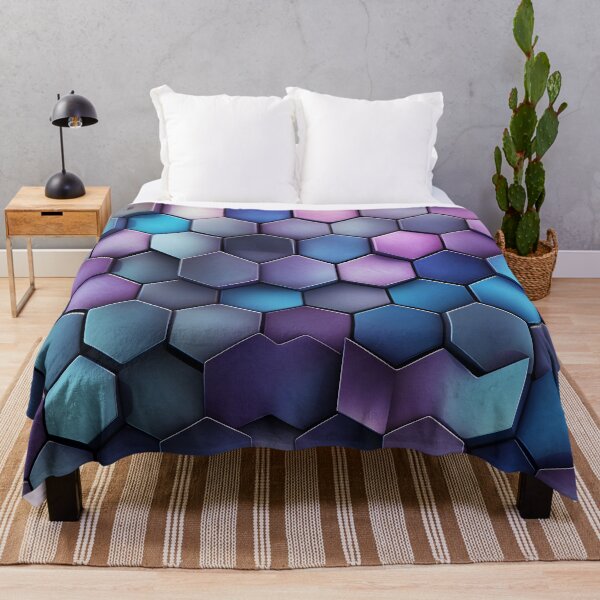 Item preview, 3 d textured hexagonal decorative print designed and sold by dcrc.